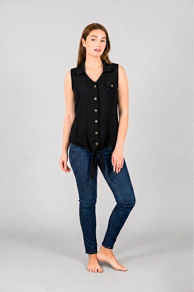 Linen Collared Blouse