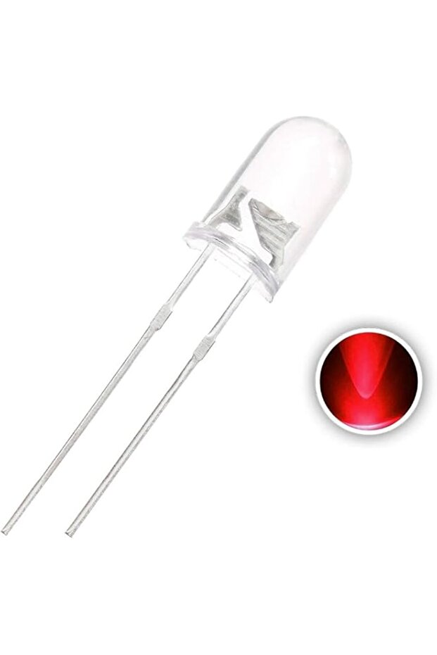 KNP 5mm Crystal Red LED is a reliable, energy-efficient lighting component perfect for electronics, DIY projects, and indicator applications.