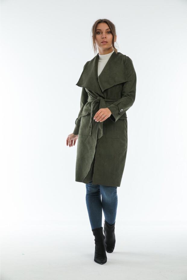 Baby Collar Lycra Suede Jacket