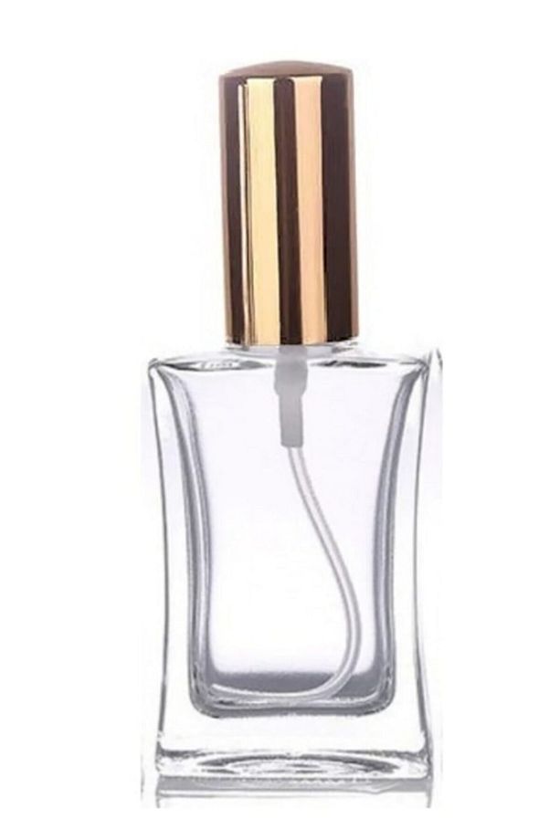 Cam Sprey Kolonya Parfüm 30 Ml Valfli Boş Şişe Altın Renkli Kapak - 1