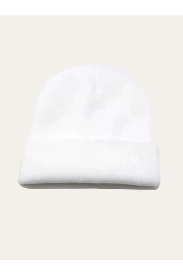 Unisex Basic Baret White - 1