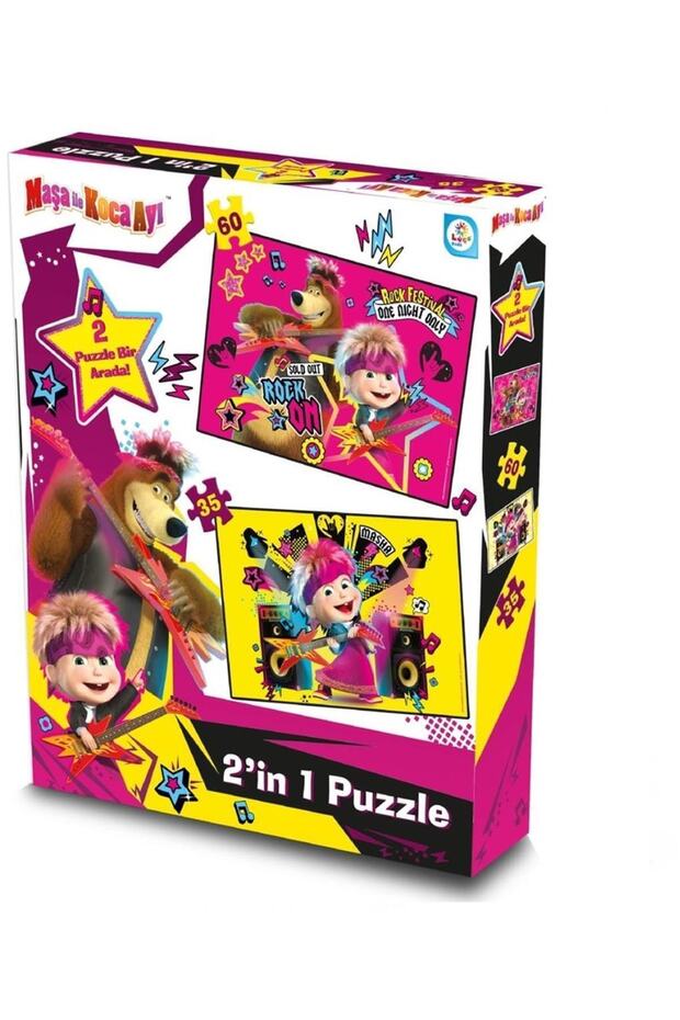 Maşa Ile Koca Ayı 2'li Puzzle - 1