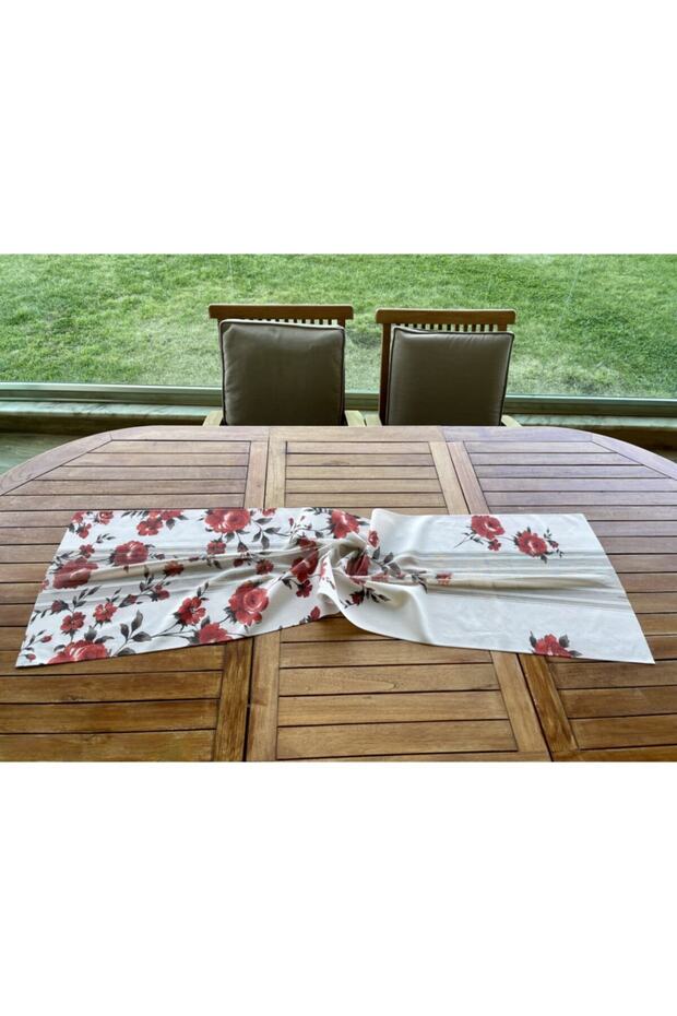 Desenli Runner Amerikan Servis Masa Örtüsü 40x140 - 1