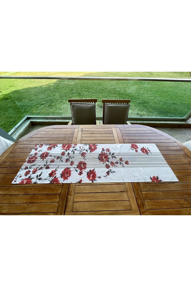 Desenli Runner Amerikan Servis Masa Örtüsü 40x140 - 2