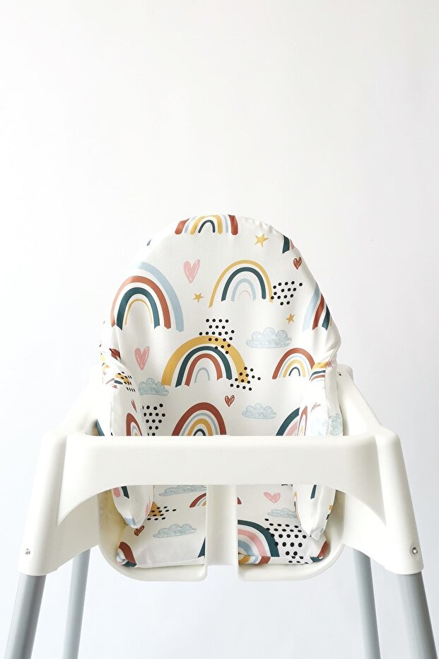 Rainbow Patterned Highchair Cushion - 1
