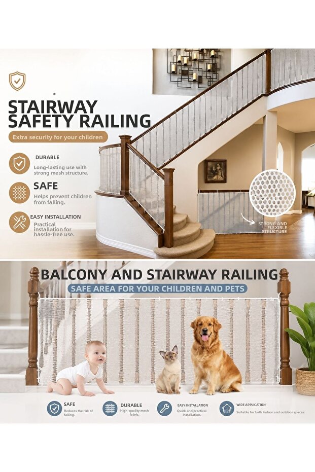 Railing Balcony And Stair Net Child Safety Net Protective Net For Children And Pets