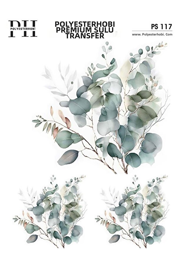 Premium Water Transfer 25X35 cm Flower Patterned Ps 117
