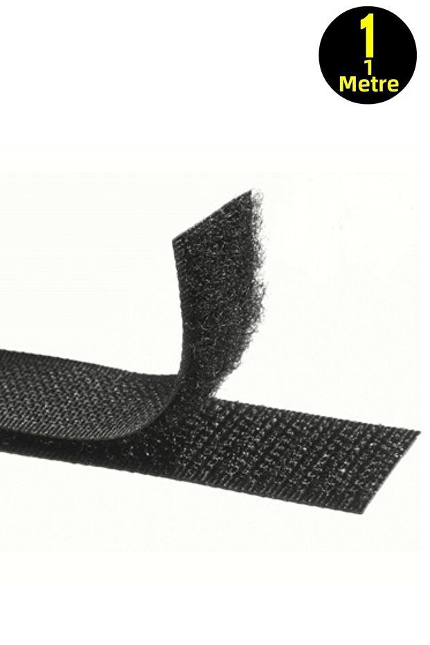 1 Meter 2 cm Black Double-Sided Velcro Tape Double-Sided American Zipper (Non-Adhesive)