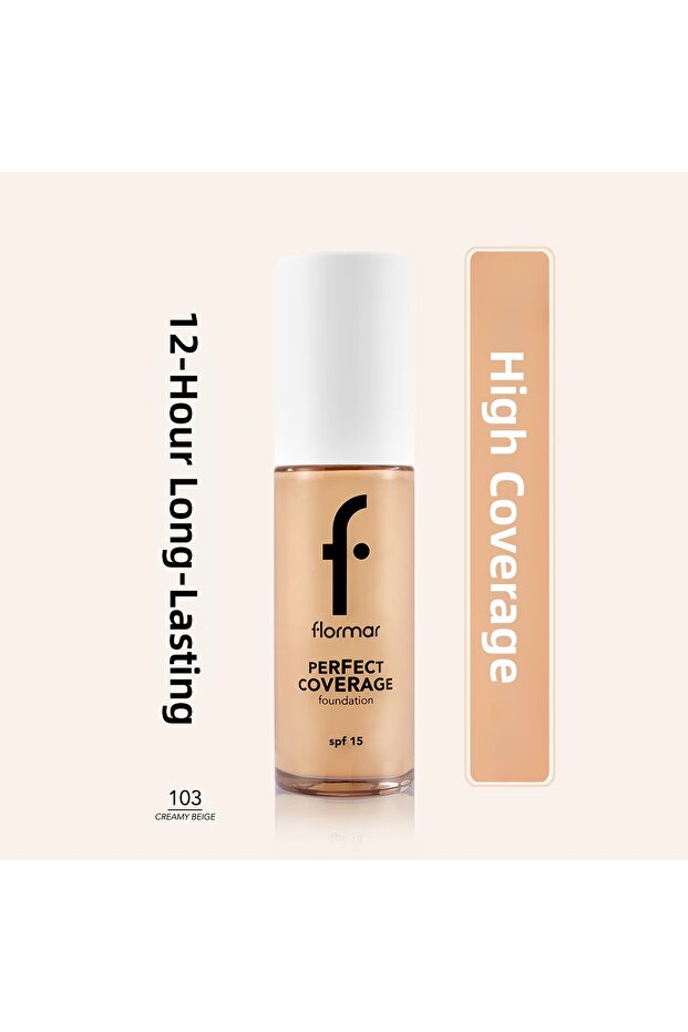 كريم أساس بتغطية مثالية وغني بالصبغات مع عامل حماية من الشمس SPF15 رقم: 103