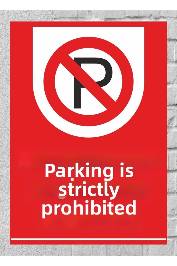 Parking Prohibited Surely Forbidden Sign Plate 24X34 cm Pvc