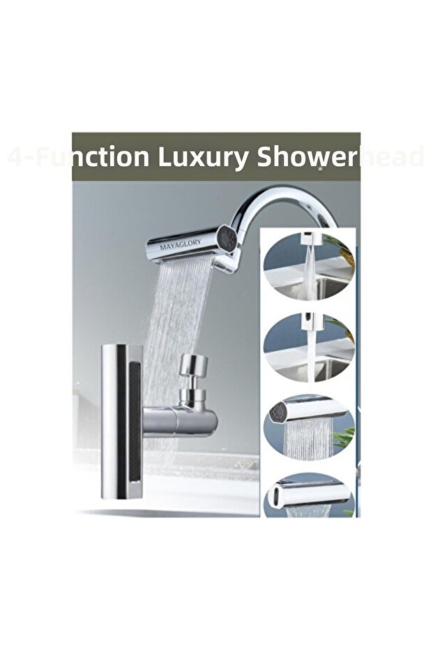 Adjustable Kitchen Faucet Head with Multi-Stage Settings, Waterfall Mode, Easy to Use