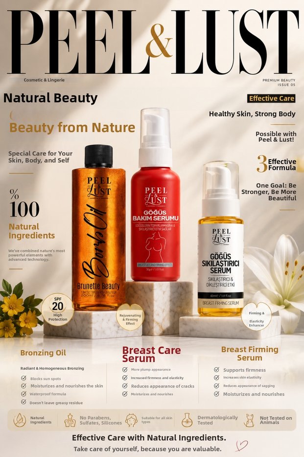 Tanning Oil, Breast Firming Serum, Breast Enlargement Serum