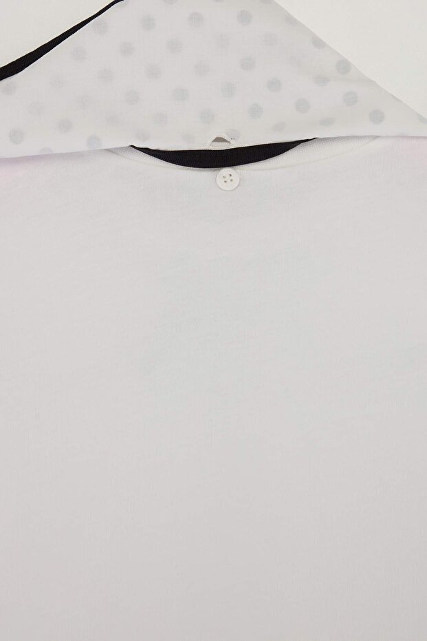 Ekru Düz Örme T-Shirt TKDSS26TS00067 - 7