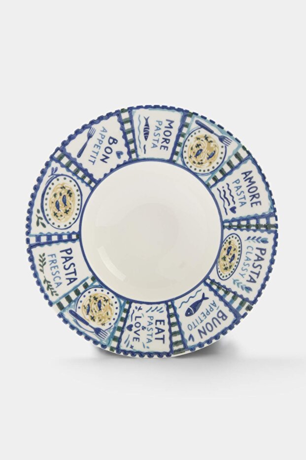 Marin Desenli Makarna Tabağı TPHSS26TBK00009 - 3
