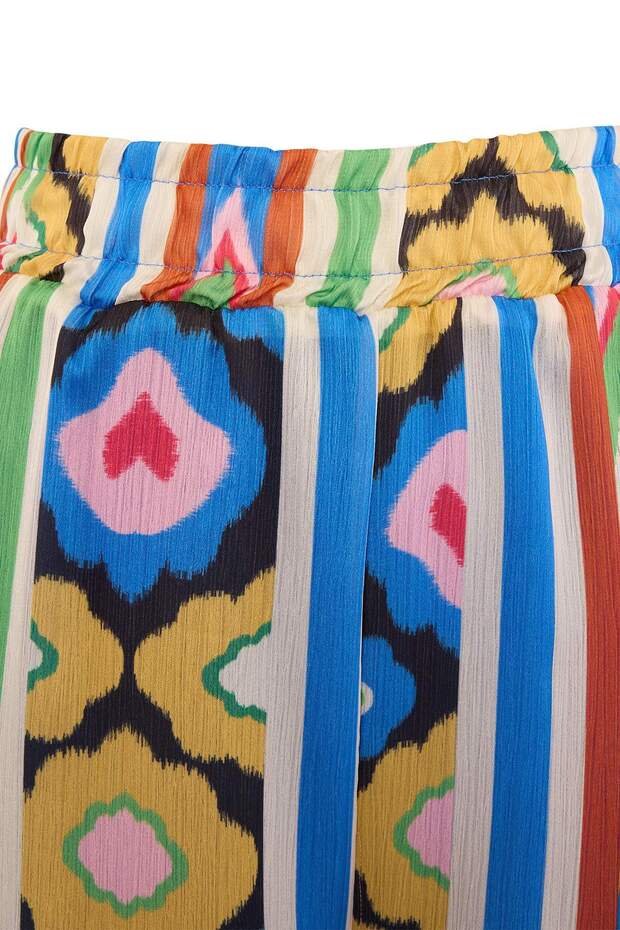 Geometrik Desenli Dokuma Plaj Pantolon TBESS26PL00022 - 2