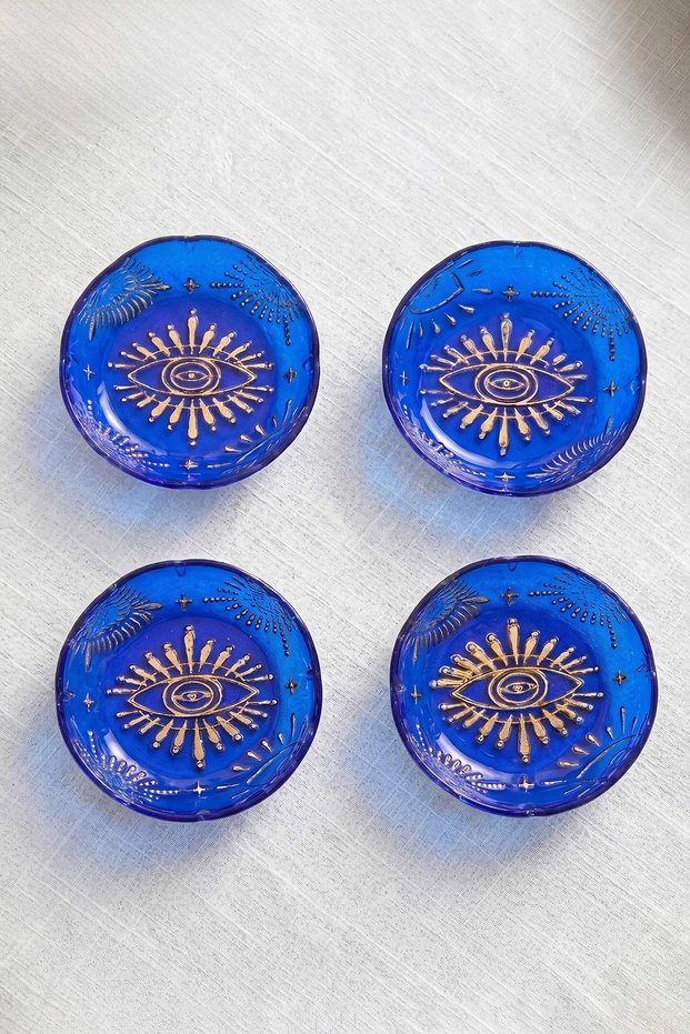 Set of 4 Lucky Themed Glass Bowls 10.5 cm Tphss26Tbk00002