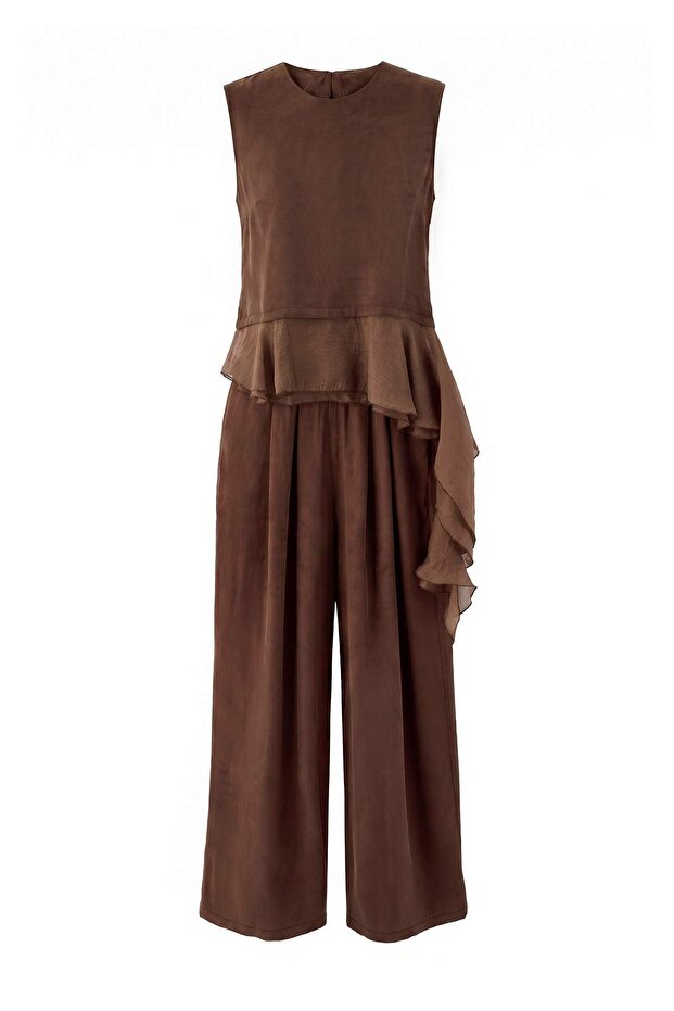 Brown Woven Bottom - Top Set Twoaw27Au00117