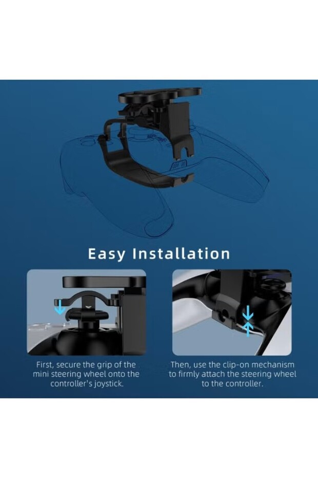 Game Controller Mini Steering Wheel for PS5 - 3