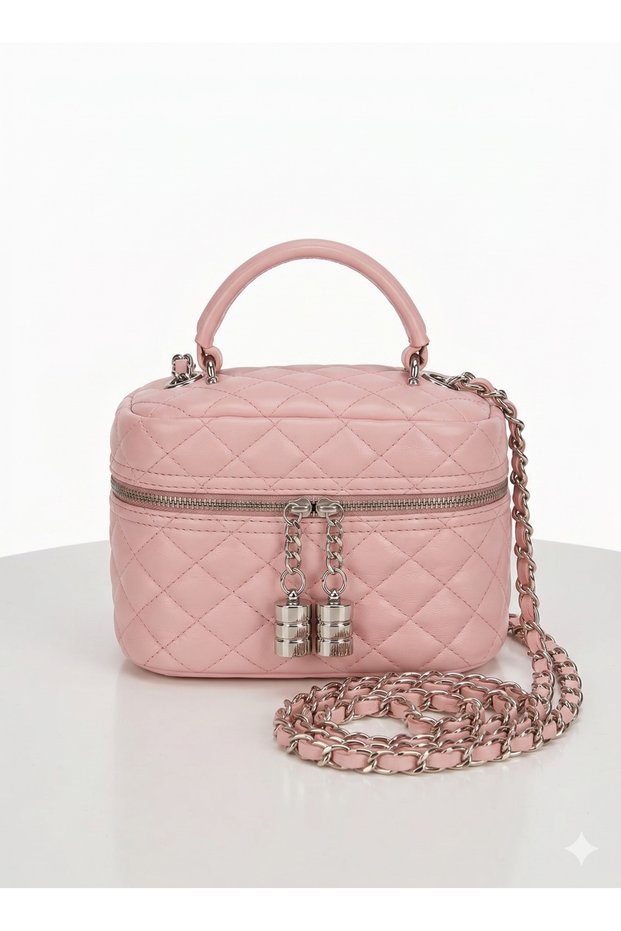 Powder Faux Leather Almira Women's Crossbody Bag Cream