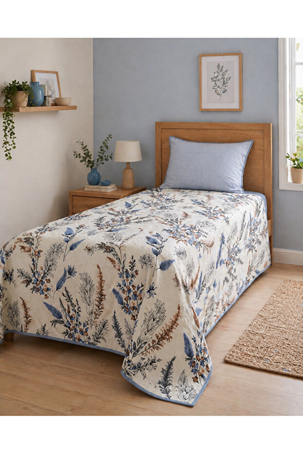 Başak Patterned Sheet Elastic Single Pique Set