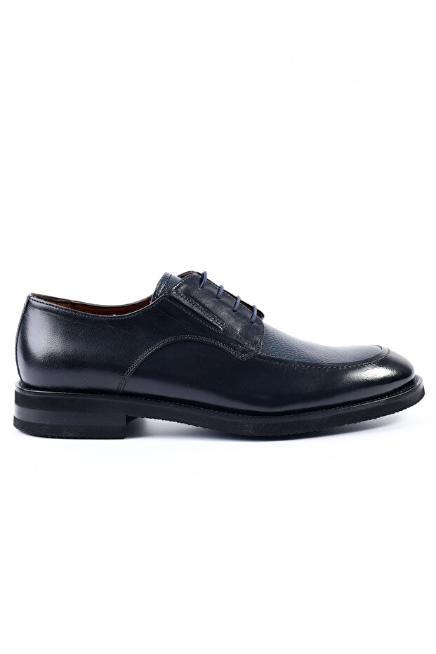 Genuine Leather Navy Blue Classic Men's Shoes Eva Sole - 44717