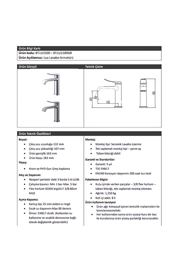 Lua Sink Faucet Metallic Gray - 2