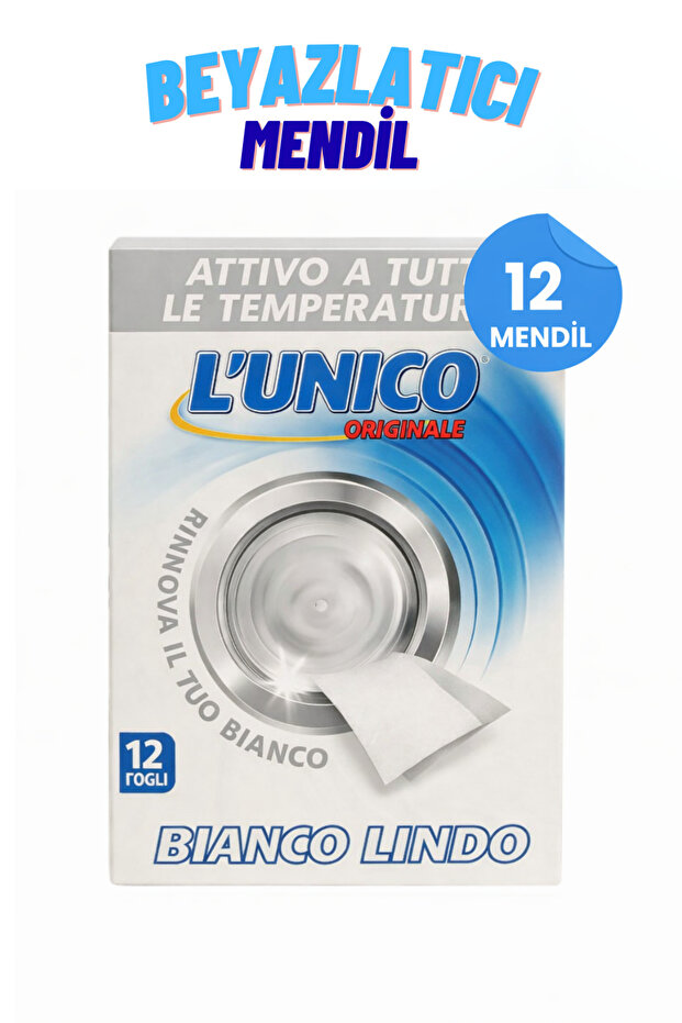 Laundry Whitening Wipes 12 Pack - Anti-Stain, for Use with Detergent