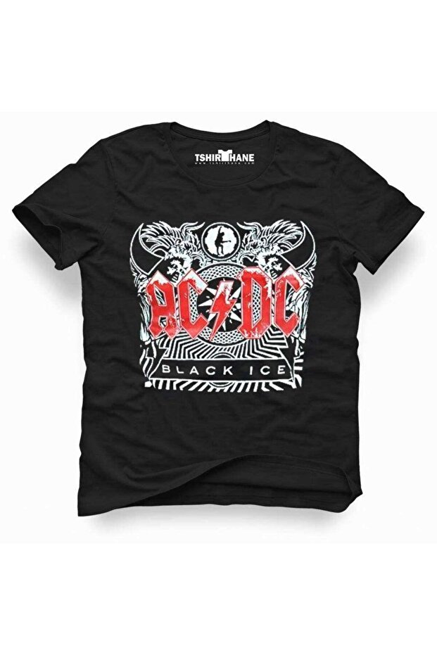 Acdc Ac/Dc Black Ice Rock Metal Music Printed Men T-Shirt