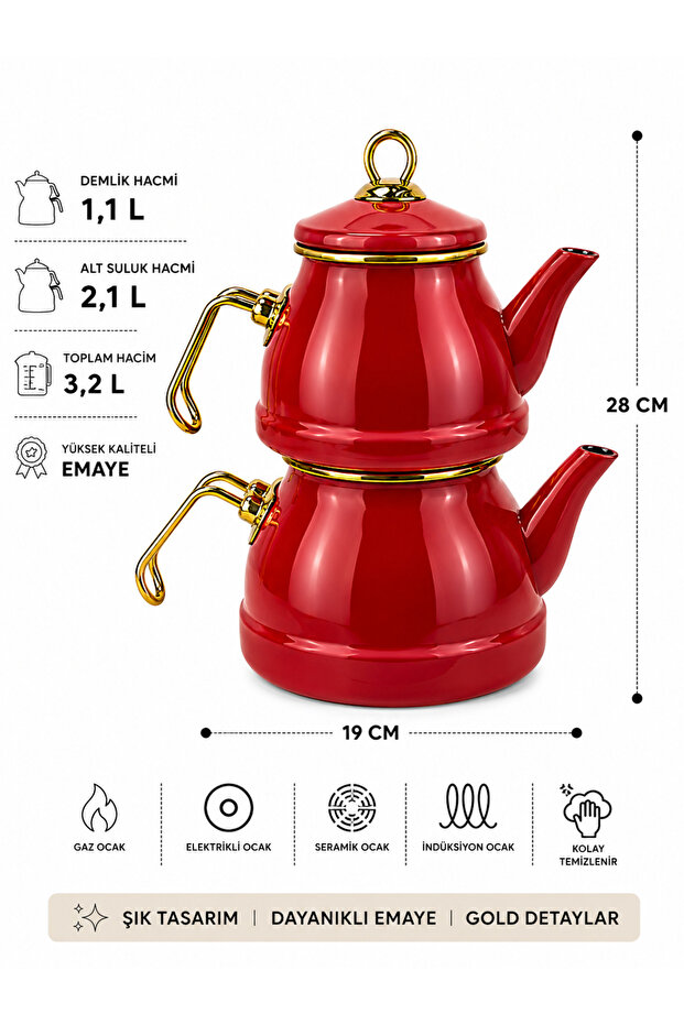 Emaye Çaydanlık - 2