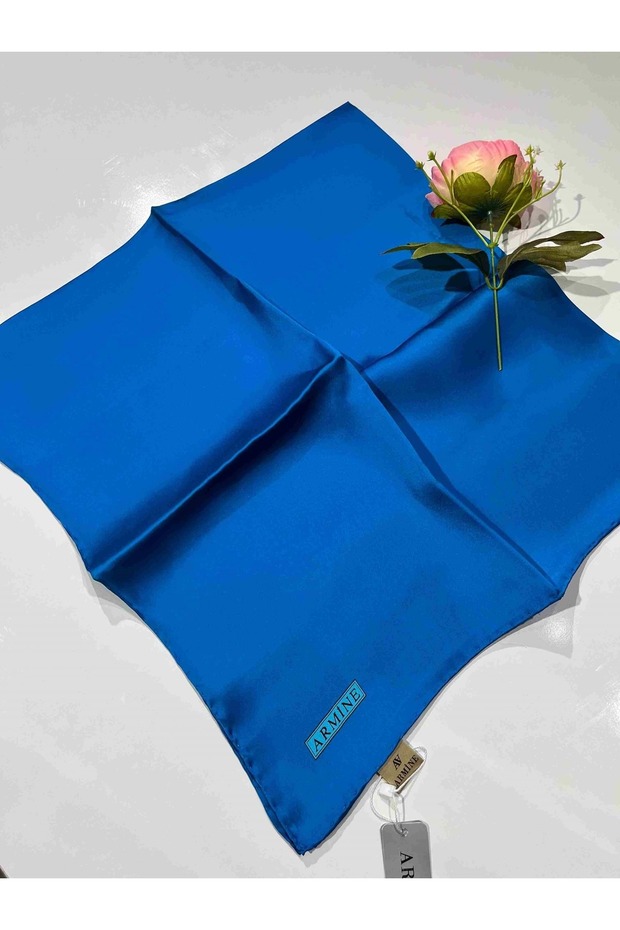 Armine Solid Color Silk Scarf - 3