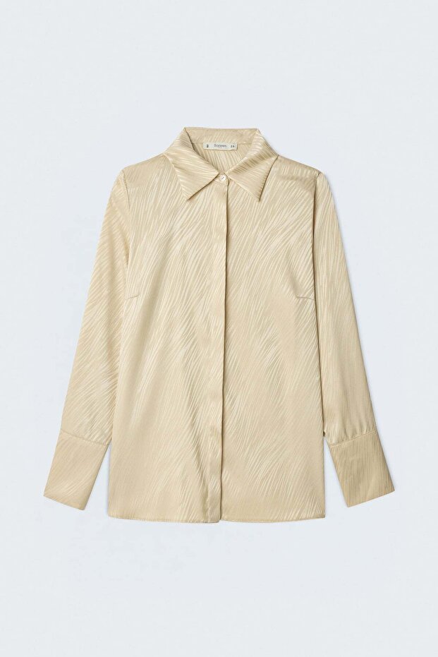 Zebra Patterned Shirt - Gold - 2