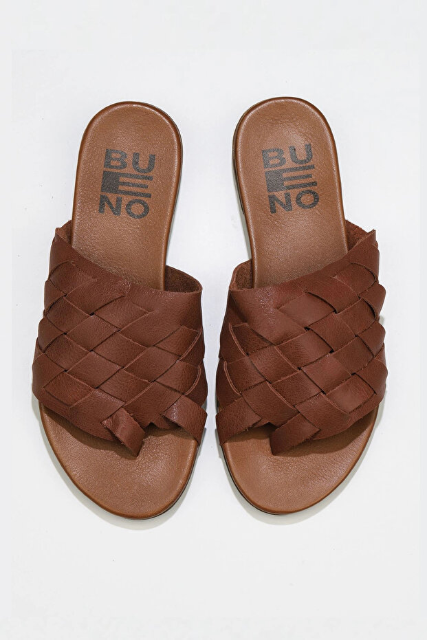 Taba Leather Women's Flip Flops Slipper 01Wq0501