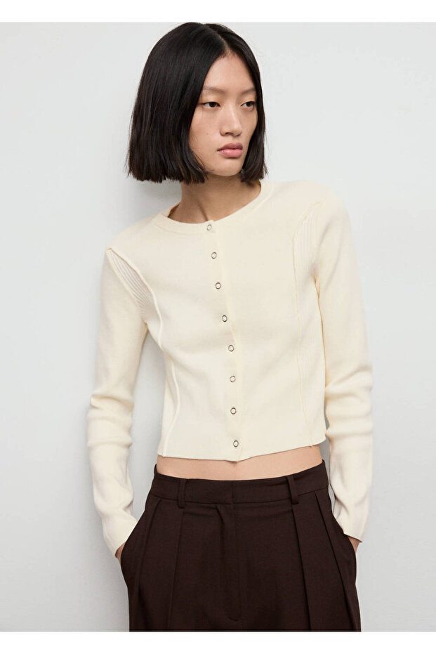Ribbed Knitwear Cardigan