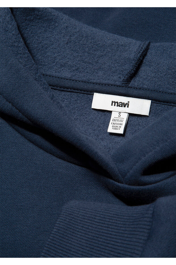 Kapüşonlu Lacivert Basic Sweatshirt 167299-70488 - 7