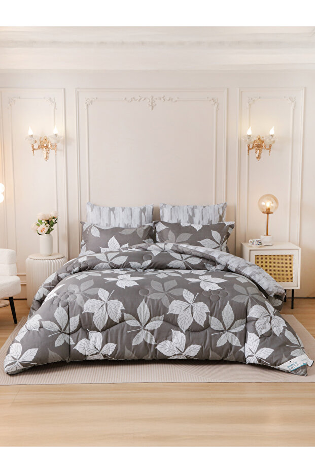 4-Pcs Single Comforter Set 170x230 cm | Soft Reversible | Brushed Microfiber | 350 GSM Fill
