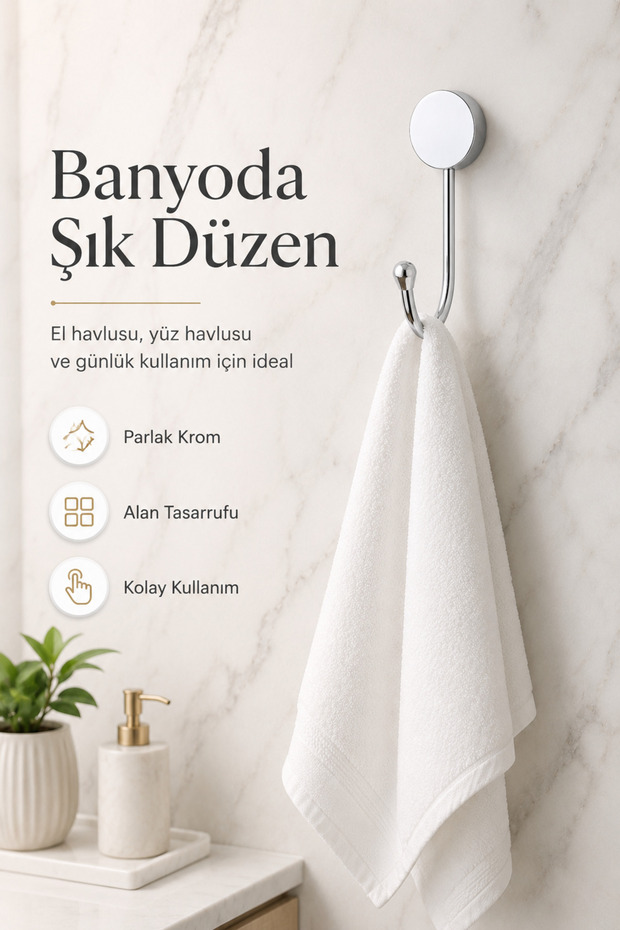 Adhesive Chrome Single Hook Hanger, Towel Holder, Whether You Paste or Mount... Stop Drilling!! !