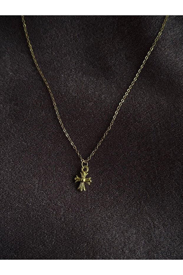 Minimal haç choker kolye