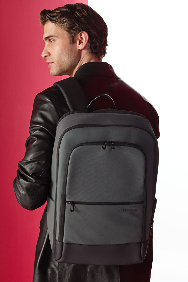 حقيبة ظهر رمادية للجنسين من D-Pack 25SBD30206F