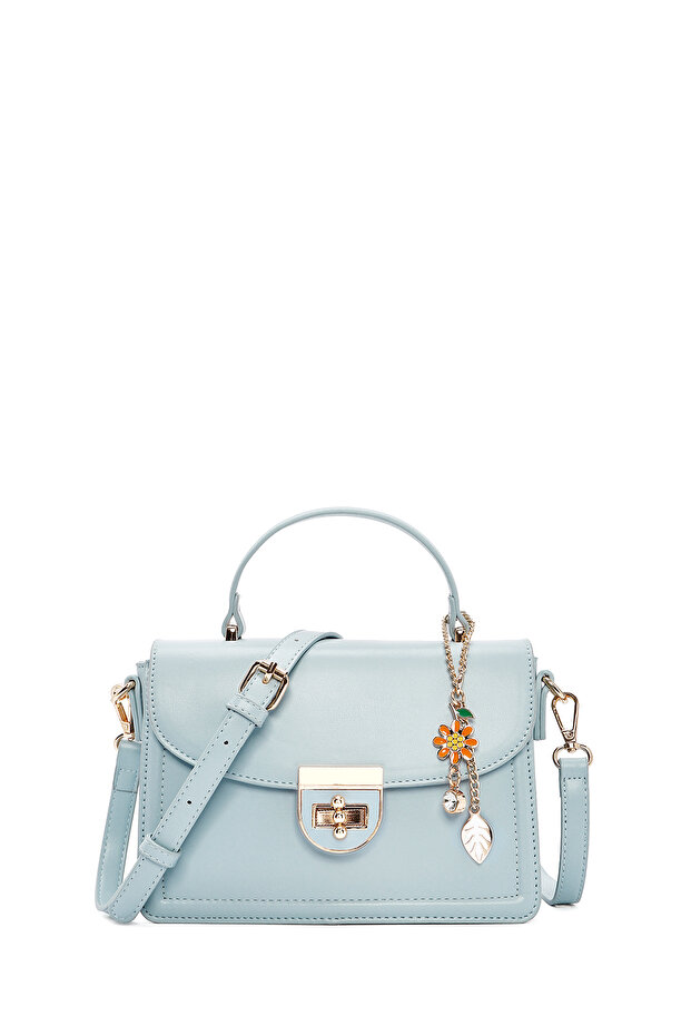 Women's Blue Long Strap Accessory Detail Crossbody Bag 26SBD261318