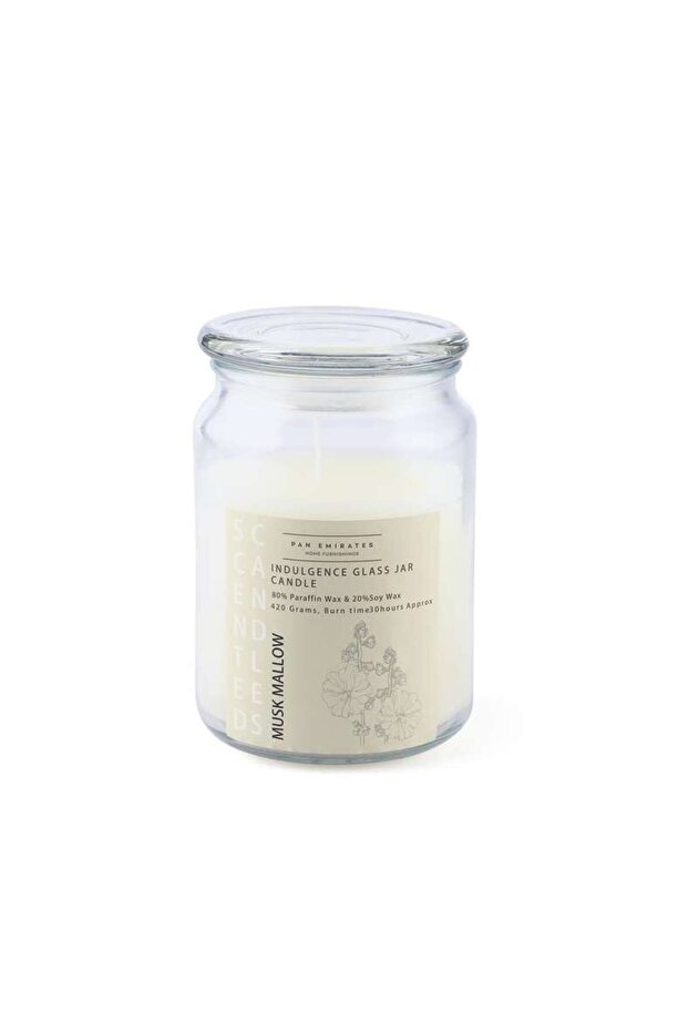 Indulgence Musk Mallow Jar Candle 420gm -30 Hrs