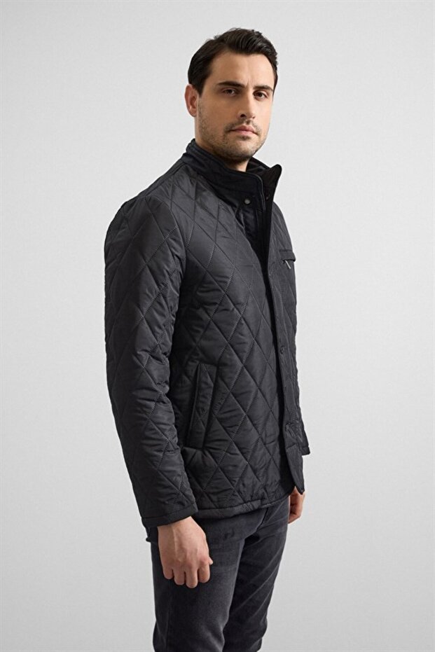 Siyah Regular Cepsiz Mont - 7