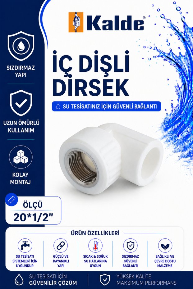 Pprc 20'lik Iç Dişli Dirsek 5 Adet