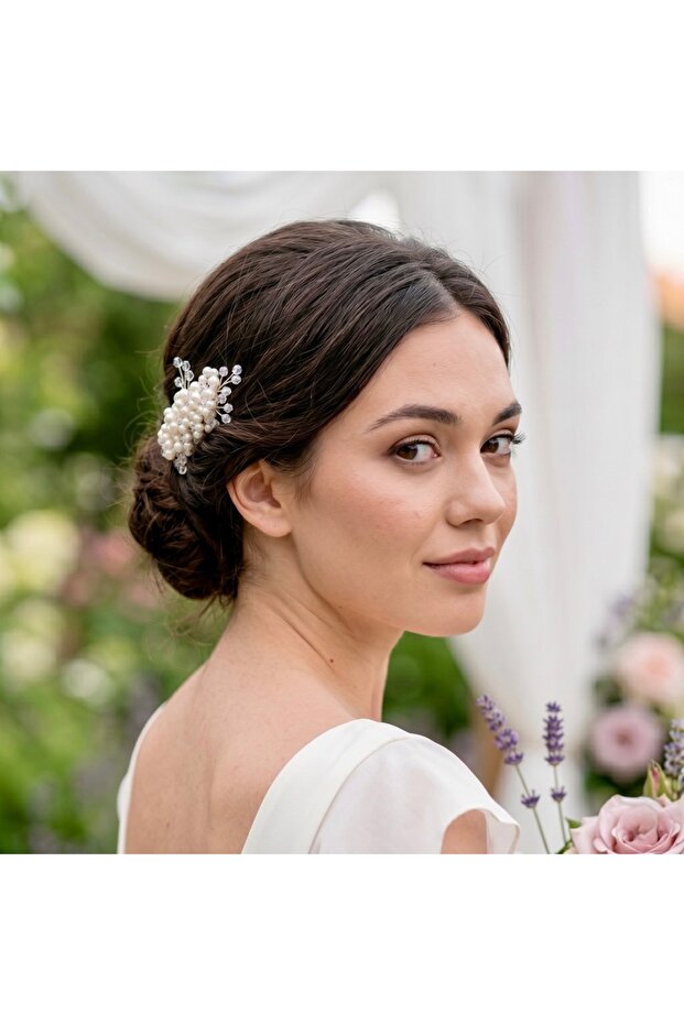 Bridal Buckle Pearl Comb Buckle