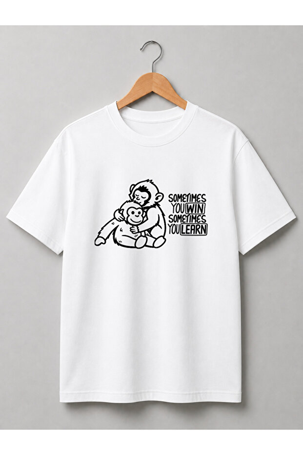 Tunalya Premium Printed Unisex Cotton T-Shirt with Monkey Design Calling for Mom