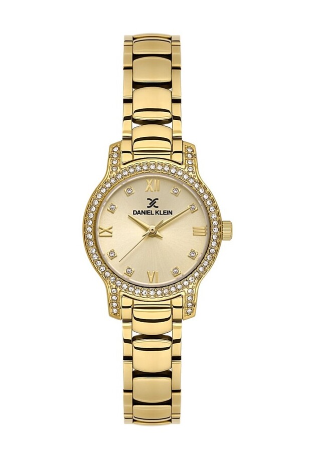 Dk.1.14118-3 Stoned Design 3 Atm Water Resistant Gold Color Women's Wristwatch