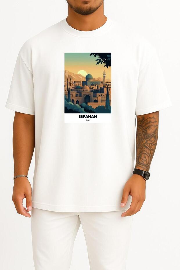 Oversized Iran Isfahan Chest Design Unisex T-Shirt