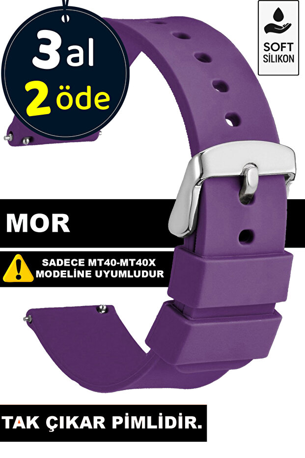 Tcl Mt40-Mt40X Watch Compatible Silicone Watch Band Strap Mt40