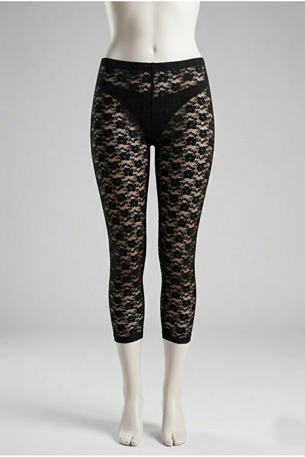 3 Pieces Women's Lace Lycra Long Tights