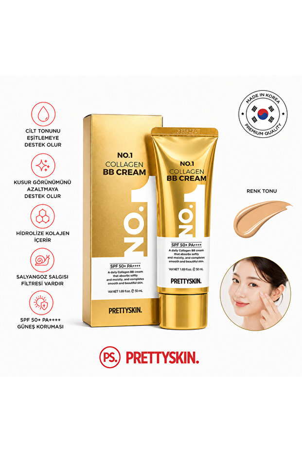 Ps Prettyskin No.1 Collagen Bb Cream Spf50+ Pa++++ 50ml |   Concealer and Moisturizing Bb Cream with Collagen