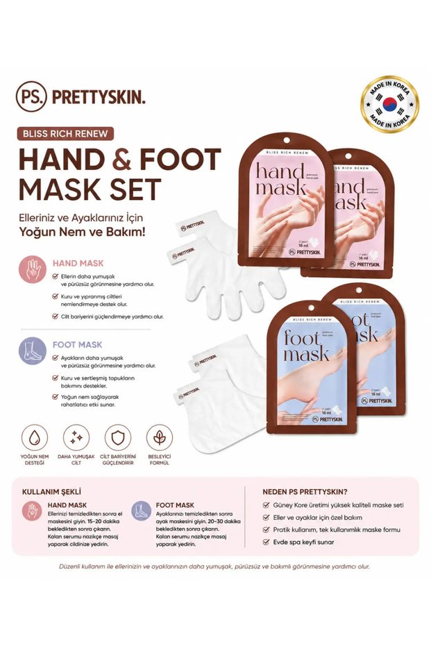 Bliss Rich Renew Moisturizing Hand Care Mask and Moisturizing Foot Care Mask